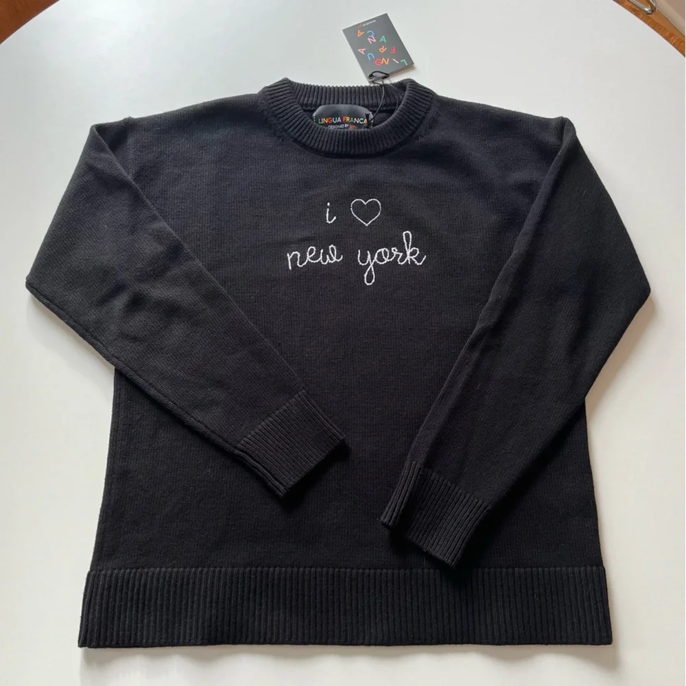 Lingua Franca ‘I Love New York' Black Maxine Sweater - Picture 2 of 7